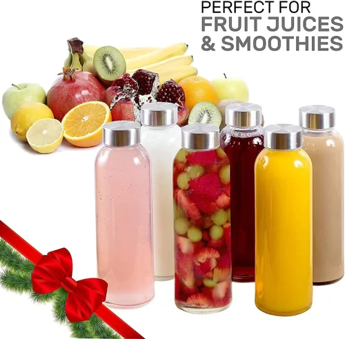 Vista 5 de Brieftons Paquete de 6 botellas de agua de vidrio y 6 fundas de silicona