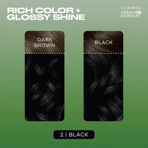 Vista 5 de Clairol Natural Instincts - Tinte semipermanente para el cabello, color negro 2, paquete de 1 unidad