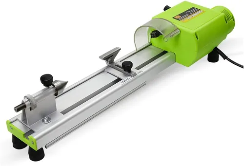 Vista 6 de Mini torno de madera Benchtop MICRO Torno de torneado de madera Grinding Pulido Perlas Taladro Rotary Tool Set Velocidad Variable (Estándar)