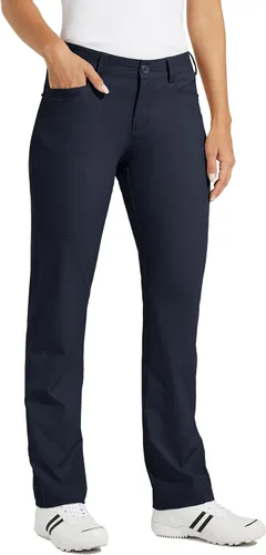 Vista 2 de Willit - Pantalones de golf para mujer, elásticos, de secado rápido, ligeros, estilo informal, con bolsillos, resistentes al agua