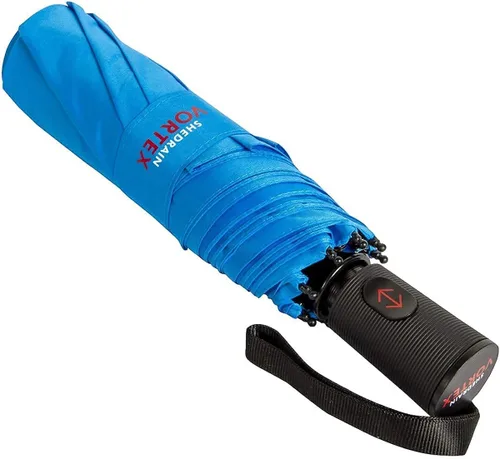 Vista 9 de ShedRain Vortex - Paraguas de viaje plegable automático compacto y resistente al viento, con botón para abrir y cerrar, con ventilación para lluvia