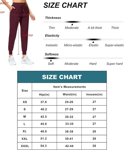 Vista 6 de Libin - Pantalones deportivos con bolsillos para mujer pantalones estrechos atléticos informales y livianos para entrenar y descansar