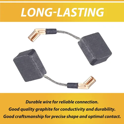 Vista 4 de Paquete de 10 cepillos de carbono para motor eléctrico de repuesto N257540, compatibles con amoladora angular Dewalt DWE402 DWE4214
