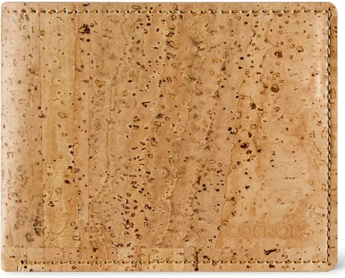 Vista 7 de Corkor Billetera plegable para hombre, delgada Negro