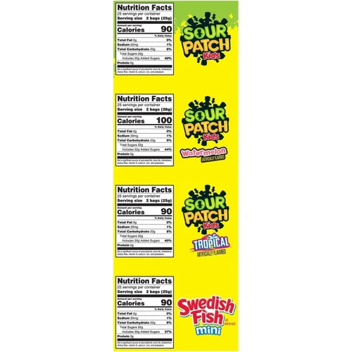 Vista 2 de Sour Patch Kids y Swedish Fish Mini Dulces Suave y Masticable Variedad (200 unidades)