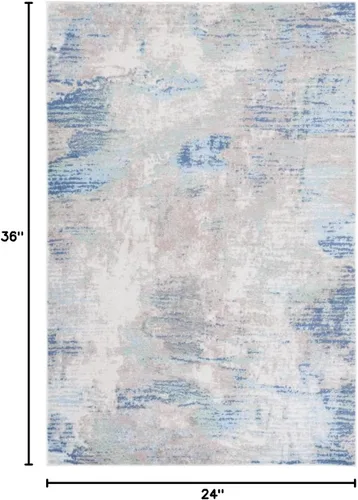 Vista 2 de SAFAVIEH South Hampton Collection - Alfombra decorativa, 2 x 3 pies, color beige, lana abstracta hecha a mano, ideal para zonas de alto tráfico