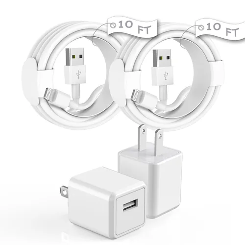 Vista 6 de Cargador para iPhone, [certificado Apple MFi] Paquete de 2 cables Lightning de carga rápida para iPhone, cable de sincronización de datos