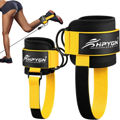 Vista 10 de Brazalete de tobillo para máquina de cable, brazaletes acolchados para patadas de máquina de cable, ejercicios de glúteos, extensiones de piernas