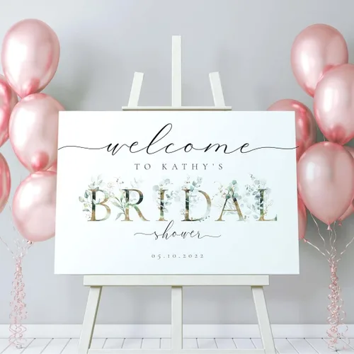 Vista 5 de Generic Letrero de bienvenida personalizado para despedida de soltera, rectangular, tamaño completo, plástico, 12 x 18 pulgadas, estilo moderno