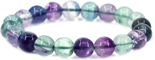 Vista 26 de Amandastone Pulsera elástica de cuentas redondas de 0.394 in con piedras preciosas naturales de 7 pulgadas Bloodstone africano