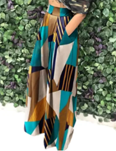 Vista 2 de EQQZD Pantalones palazzo para mujer, pantalones holgados de pierna ancha y cintura alta, pantalones largos elegantes