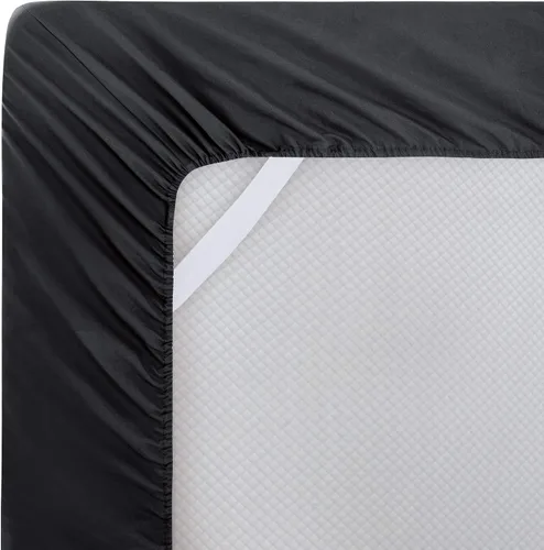 Vista 4 de Marina Decoration Juego de sábanas de 4 piezas con 2 fundas de almohada bordadas, de rayón sólido de bambú para todas las estaciones, con 2 fundas