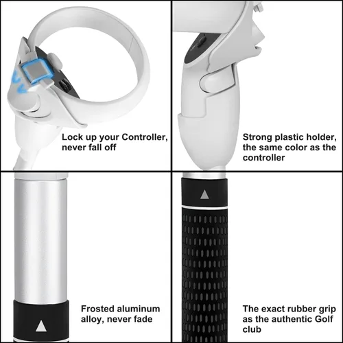 Vista 3 de SOULWIT Golf Club Adapter Handle Attachment for Oculus (Meta) Quest 2 (Right-Hand Controller), VR Golf Grip Extension Accessory, Easy Installation