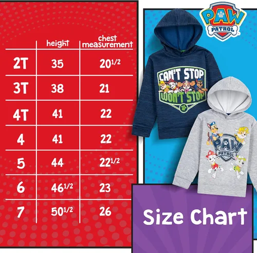 Vista 6 de Paw Patrol 2 Pack Soft Fleece Hoodies for Boys, Lightweight Graphic Pullover Sweatshirts