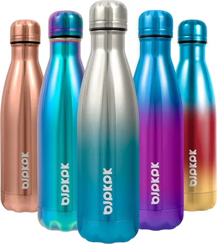 Vista 82 de [Usado] BJPKPK Botella de agua pequeña aislada de 12 onzas, frasco a prueba de A-azul