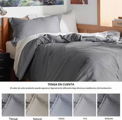 Vista 6 de Bedsure Funda de edredón tamaño individual/individual XL, juego de ropa de cama suave de doble cepillado para niños y adultos, cierre de cremallera