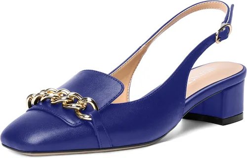 Vista 17 de MOVINSTEPS Zapatos de tacón bajo con hebilla mate para mujer, con correa ajustable, con correa ajustable, tacón bajo, 1.5 pulgadas Beige