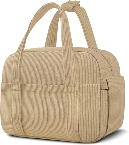 Vista 17 de KUBYA Lonchera de Pana Bolsa de Almuerzo para Mujeres y Hombres, Linda Fresa Pequeña Aislada Reutilizable Trabajo A Prueba de Fugas Simple Loncheras