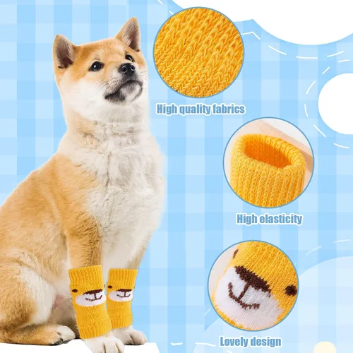 Vista 2 de Fundas elásticas de punto cálido, manga de codo para perro, protector de codo de mascota para perros y gatos pequeños, medianos