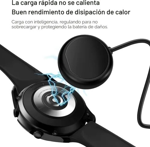 Vista 4 de Cargador de reloj compatible con Samsung Galaxy Watch 9/8/8 Classic, 7/6/Ultra 2, 5/5 Pro/4/4/6 Classic/3/Active 2/1, adaptador y cable de carga