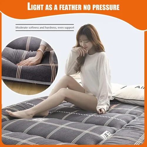 Vista 2 de QQP Colchón de futón japonés plegable de tatami, tapete portátil para adultos y niños, tapete para dormir adecuado para campamento, habitación