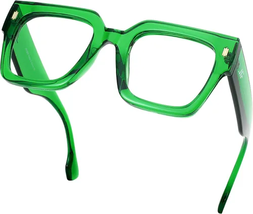 Vista 63 de Blue Light Blocking Glasses for Women Men Metal Round Frame Gris (Smoke Grey)