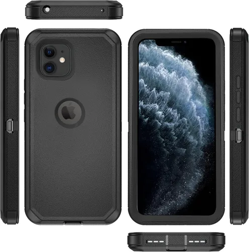 Vista 3 de Asuwish Funda de teléfono para iPhone 12 Mini 5.4, híbrida, resistente, a prueba de golpes, protección dura, a prueba de caídas, cuerpo completo