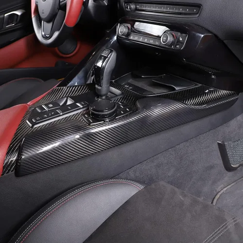 Vista 3 de CHEAYAR Panel de cambios lateral de consola central compatible con Toyota Supra GR A90 A91 MK5 2019-2022, marco adhesivo para panel de cambios