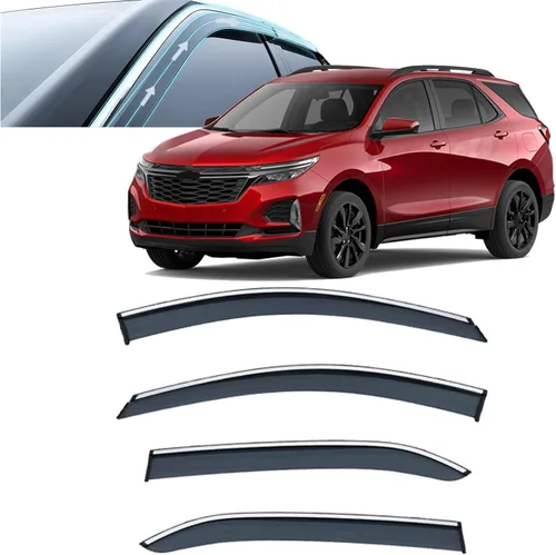 Vista 2 de Latest Window Visors Design for Chevrolet Equinox 2017-2026,Tape-On Window Deflectors,Weather Protection Wind Noise Reduction,Extra Durable Vent