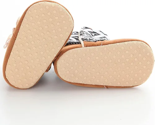 Vista 5 de Infant Snow Boots Newborn Booties Toddler First Walkers Baby Girls Boys Crib Shoes Winter Warm Prewalker Non-Slip Footwear