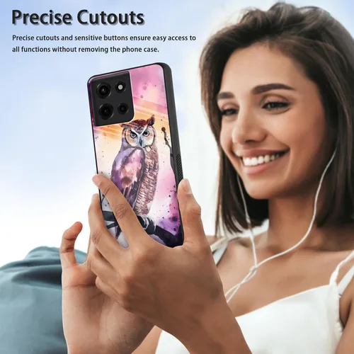 Vista 73 de Funda para Motorola Moto Edge 2022, cubierta trasera de vidrio templado con protector de pantalla, funda protectora a prueba de golpes para Motorola