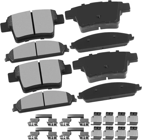 Vista 32 de cciyu - Juego de pastillas de freno de cerámica profesionales delanteras - Para Geo Prizm (1993-1997), Toyota Camry (1992-2001), Celica (1994-1997)