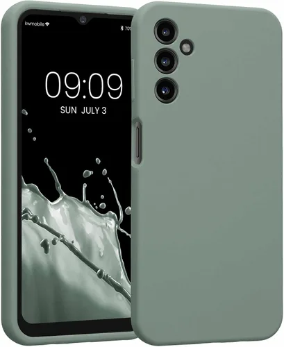 Vista 144 de kwmobile Funda compatible con Samsung Galaxy A13 4G - Funda delgada de silicona TPU - Acabado suave al tacto - Amarillo radiante