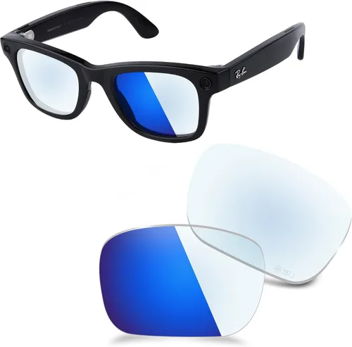 Vista 11 de ANSI Z87.1 Replacement Lens for Ray-Ban Meta Wayfarer Gen1&2&3 Al Glasses Negro ónice