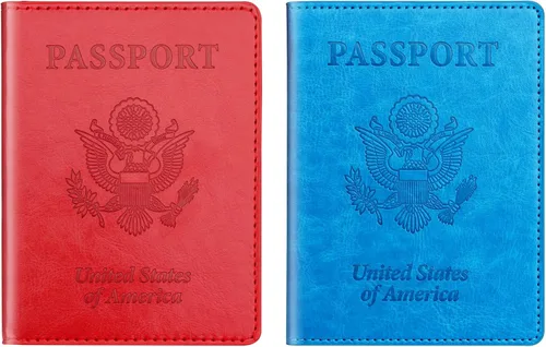 Vista 8 de Herain Soporte para pasaporte, funda para pasaporte, cartera para pasaporte, para mujeres y hombres, funda de pasaporte, protector de libreta