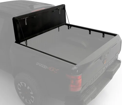 Vista 10 de Cubrecapotas rígida plegable para caja de camioneta compatible con Nissan Frontier 2005-2026, cama de 5 pies (60")