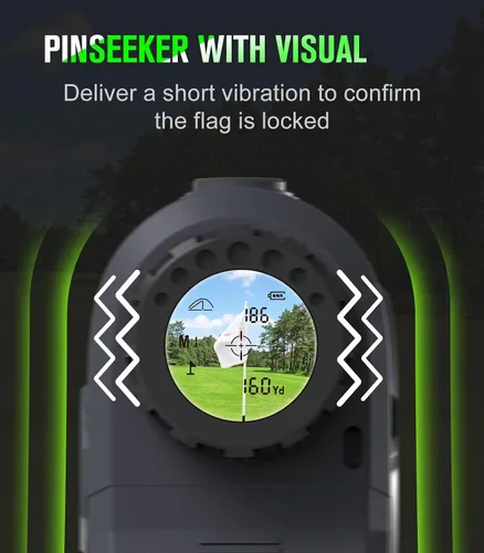 Vista 5 de Telémetro láser de golf de pendiente: telémetro láser preciso con interruptor de pendiente y adquisición rápida: buscador de rango de 650 yardas