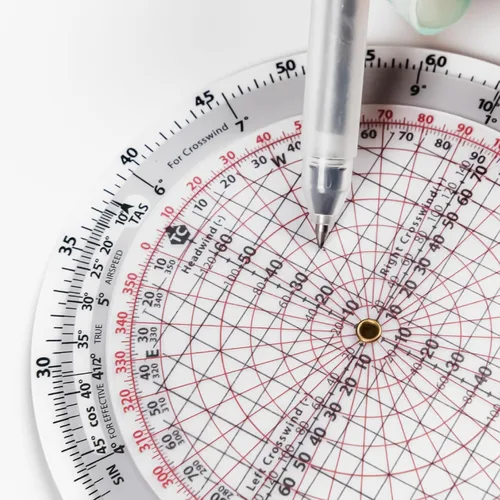 Vista 4 de CYA Computadora de vuelo micro circular E6B de 4" - Calculadora de aviación