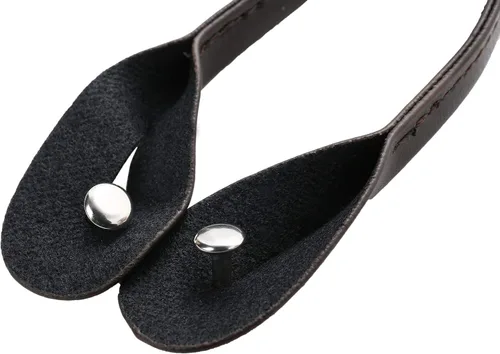 Vista 14 de AWAYTR Tirantes de botón marrón para hombre, tirantes elásticos ajustables en forma de Y