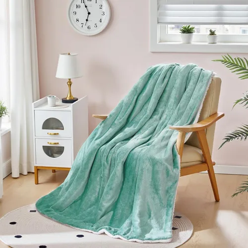 Vista 19 de Manta Térmica de 50"x60", Franela Ultra Suave y Sherpa Manta Eléctrica, Calentamiento Rápido y Protección contra Sobrecalentamiento, 9 Temperaturas