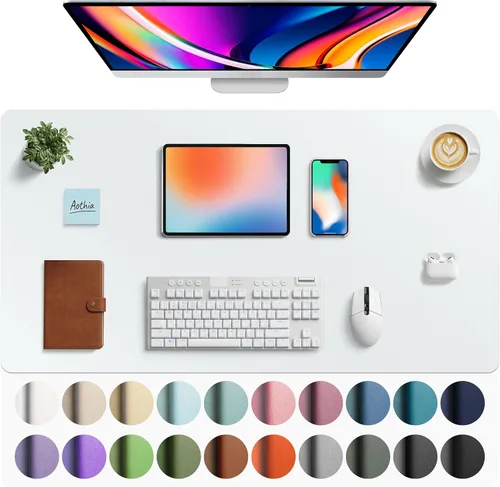 Vista 275 de Aothia - Protector de escritorio de cuero sintético grande, base antideslizante para mouse y superficie para escribir, impermeable, fácil de Agua