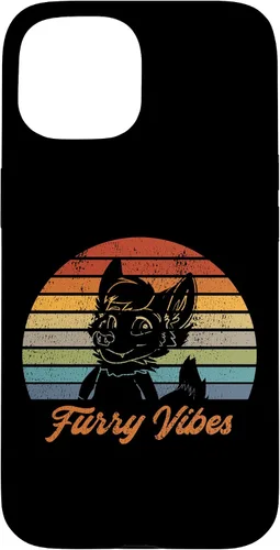 Vista 6 de iPhone 13 Pro Max Retro Furry Fandom Furry Vibes - Lindo estuche de traje OwO