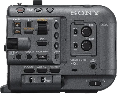 Vista 2 de Sony ILME-FX6 Cámara de Línea Cinematográfica de Fotograma Completo Up to 4:2:2 10-bit5 QFHD 4K 120p, FHD 240p, DCI up to 60p, 3840 Pixels, Image