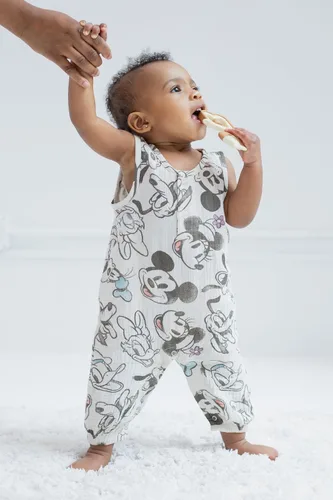 Vista 2 de Disney Winnie the Pooh Mickey Mouse - Mameluco sin mangas para bebé recién nacido a bebé