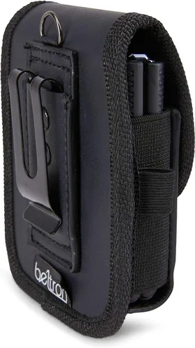 Vista 7 de BELTRON Funda de piel compatible con Motorola RAZR+ 2025 2024 2023, Samsung Galaxy Z Flip 7/6/5/4/3 con trabilla de cinturón resistente, clip