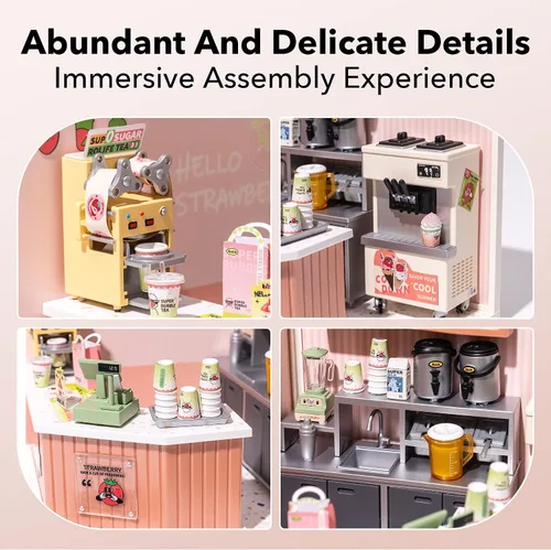 Vista 6 de Super Creator-Juego de Construcción de Bloques Mini Modelo para Adultos, Kit de Casa de Plástico en Miniatura Super Tienda-Juguetes de Bloques