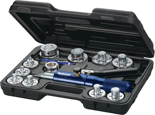 Vista 7 de Mastercool 71600-A Hydra-Swage Kit de expansor de tubo de 7 cabezales