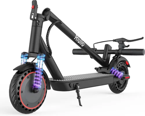 Vista 11 de Scooter eléctrico, scooter E de largo alcance de 21-35 mi para adultos Negro y naranja