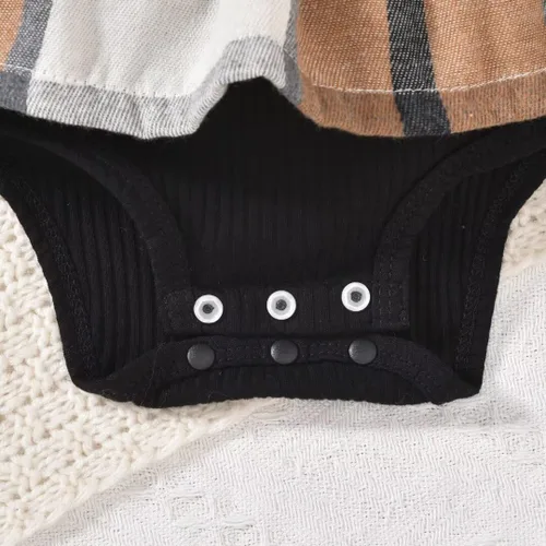 Vista 113 de Unutiylo Ropa de bebé recién nacida prematura con tirantes, traje de otoño e invierno, traje de manga larga con volantes
