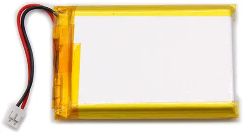 Vista 4 de Número de pieza verificado MSDS: 654060, batería recargable de iones de polímero de litio Li Lipo de 3.7V 2000mAh con conector JST de 2 pines